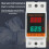 Dual Display Combination Rail Type Single Phase Digital Meter Digital Din Rail Power Meter AC Voltmeter Ammeter 10