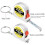 40X Tape Measure Keychains Functional Retractable Measuring Tape Keychains with Slide Lock 1M/3FT,B 4