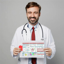 Guia de Bolso para ECG Cartão de Bolso para Interpretação de ECG Layout Horizontal e Vertical Guia de Referência Compacto para Uso Hospitalar