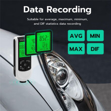 Lakdiktemeter, 1 Μm Precisie Coatingdetector voor Autolak en Metaalplating, Bereik 0-2000 Μm