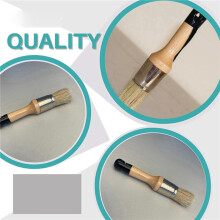 Chalk Wax Paint Brush - 4 PCs 2 Round Paint Brush Furniture Painting 2 Oval Chalk Paint - Bristle Paint Brushes Set