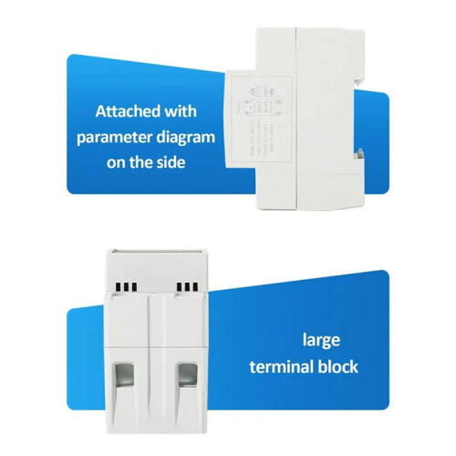 Dual Display Combination Rail Type Single Phase Digital Meter Digital Din Rail Power Meter AC Voltmeter Ammeter 2