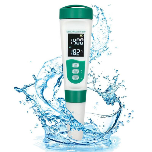 5-in-1 Digital PH Meter, Voice Water Quality Tester, PH/EC/TDS/Salinity/Temp Meter, TDS Meter for Drinking Water Pool 2