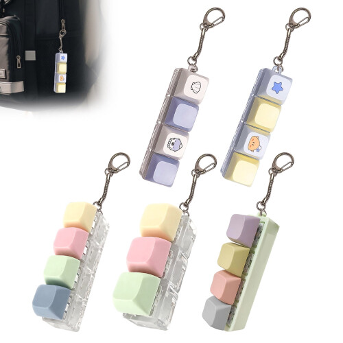 Μπρελόκ Fidget Clicker με πληκτρολόγιο 4Colors για ανακούφιση από το άγχος 1