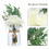 Kunstig blomst med vase i træ, dekorationssæt 5