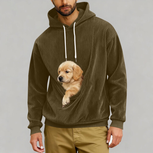 Herren-Kapuzenpullover, einfarbig, langärmlig, lockere Passform 1