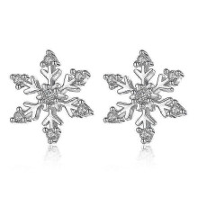Earrings 3pcs Snowflake Stud Earrings for Women Silver Plating Earrings