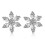 Earrings 3pcs Snowflake Stud Earrings for Women Silver Plating Earrings 1