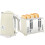 Retro 3000W Kettle and Toaster Set - Grey 1