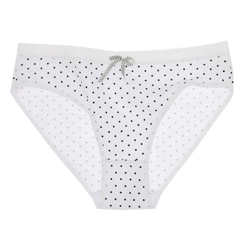 Braguitas de algodón básicas con estampado de lunares para mujer.