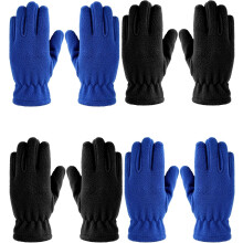 Kinder-Polarfleecehandschuhe, warme Winterhandschuhe für ganze Finger, Größe 4