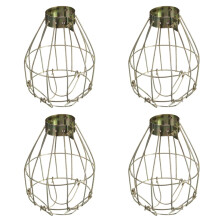 Metal lamp bulb cage guard shade vintage pendant