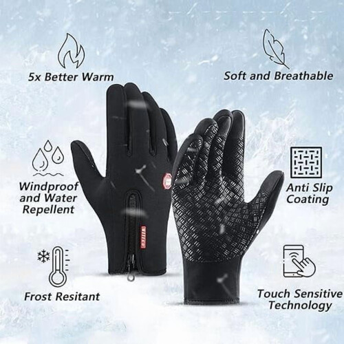 Χειμερινά γάντια Bomaze, θερμικά γάντια Nirvanapl Ultimate Waterproof & Anti-Winterproof, θερμικά γάντια 2