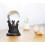 Support en résine pour sphère de cristal représentant le chat Bastet égyptien 2
