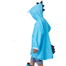 Girls Rainwear Solid Color Long Sleeve Hooded Button Down Raincoat With Pockets Kids Leisure Casual Outings Rain Jackets,Blue,8-9 Years