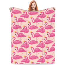 Pink Flamingo Blanket – Soft, Lightweight & Cozy Throw (50x60in), Cute Tropical Design for Bed, Sofa, Living Room – Compatible with Kids & Adults