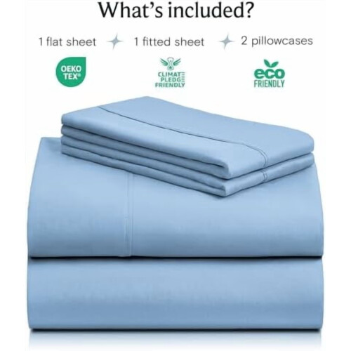 Σετ σεντόνια 4 τεμαχίων King Size, σεντόνια Deep Pocket που δεν τσαλακώνουν για άνδρες και 1