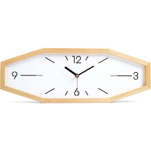18" Wooden Retro Wall Clock, Silent Battery-Operated, Compatible with Kitchen/Living Room/Office/Home