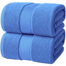 Luxury 600 GSM Bath Sheets (35x70 in), 2-Pack, 100% Ring Spun Cotton, Eloquent Blue