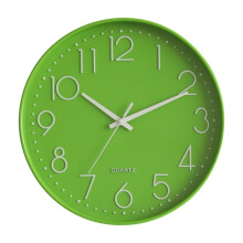 12 Inch Number Dial Face Modern Wall Clock, Silent Non-Ticking Round Home Decor Wall Clock with Arabic Numerals, Colorful Dial Face