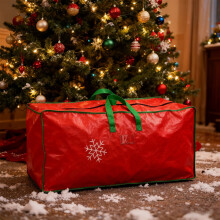 Waterdichte opbergtas voor kerstboom van nylon, 122 x 51 x 38 cm