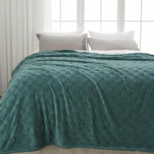 Flanellen fleece plaid 90x90 inch lichtblauwgroen