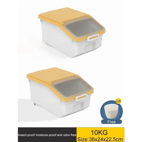 Grote plastic rijstbewaarcontainer