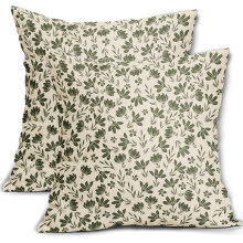 Conjunto de 2 capas de almofada vintage com estampa floral, 45x45cm (18x18 polegadas).