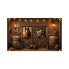 Sfondo a tema cowboy western, 400x180 cm