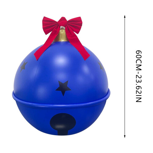 Aufblasbare Weihnachtskugel (60 cm) mit Glöckchen und Schleife 2