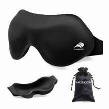 1 Pack Adult Spandex Sleep Mask – Adjustable Strap for 100% Light Blocking | Comfort for Adult Side Sleepers | Black