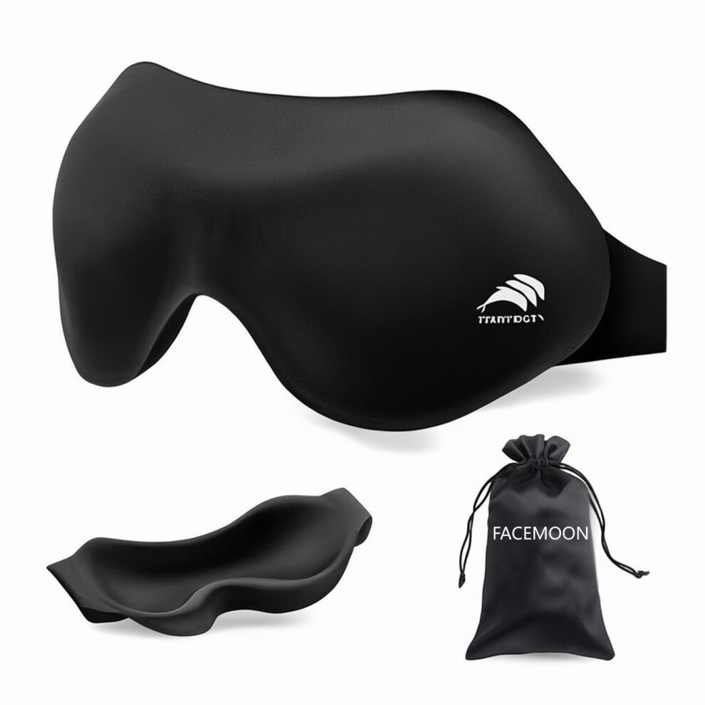Light/Black 1 Pack Adult Spandex Sleep Mask Â Adjustable Strap For 100% Blocking | Comfort For Adult Side Sleepers |