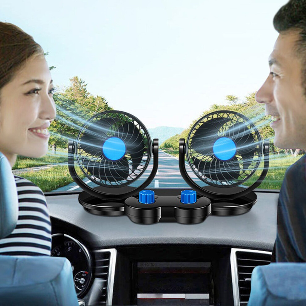 12V Portable Car Fan For Dashboard & Usb, Compatible With Cars, Blows Cool Air 9357860796132