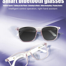 Smart Wireless Audio Glasses with Built-in Speakers, Rechargeable, USB Charging, Compatible with All Devices