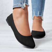 Bailarinas negras para mujer, punta afilada, cómodas, para uso casual y en la oficina, talla 5.5 – Combinan con atuendos de trabajo y elegantes.