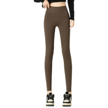 Leggings For Women High Waist Fleece Winter Thickened Leggings Workout Running Soft Stretchy Yoga Pants Plus Size Coffee