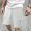 Ανδρικό Σορτς Casual Casual Μονόχρωμο Παντελόνι με Κορδόνι στη Μέση, Αθλητικό Σορτς 4