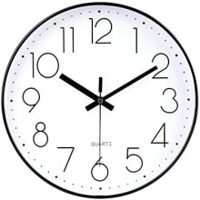 14 Inch Silent Quartz Wall Clock – Cement Grey Dial with