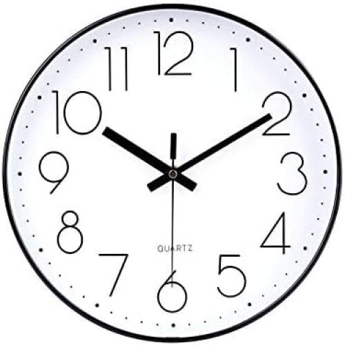14 Inch Silent Wall Clock – Cement Grey Dial with White