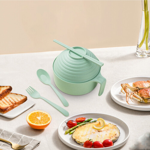 Ramen-Schüssel-Set (37 oz) mit Essstäbchen und Löffel 2