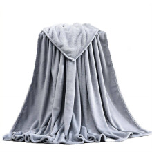 AUQ Weighted Blanket,Pure Color Coral Fleece Cozy Blanket,Breathable and Mul-Purpose Heavy Blanket,Silver,19.7"27.5"