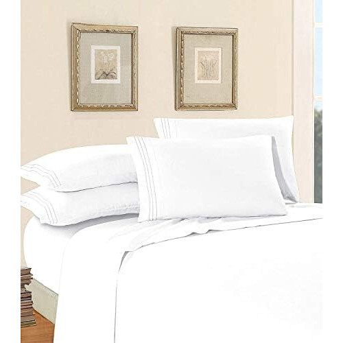 1500 Κλωστές ULTRA SILKY SOFT LUXURY Σετ σεντονιών 4 τεμαχίων, Βαθιά τσέπη έως 16" - Ανθεκτικό 2