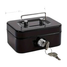 Metal Cash Box Mini Safe Lock Box Money Bank Metal Coin Bank Security Box Sturdy Cash Portable for Kids Coin Collection,Easy to Operate
