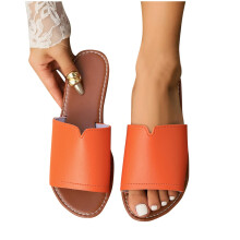 Sandali da donna, sandali da spiaggia da donna, ciabatte estive piatte alla moda e casual da donna con bocca di pesce, colore arancione, taglia 8.5