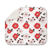 Tapis égouttoir de cuisine à motif floral