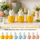 3-Pack Easter Bunny Egg Figurines, White Ceramic Rabbits on Eggs, Cute No-Evil Decor—Modern Spring & Easter Desk/Shelf Decor 7