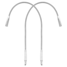Lot de 2 lampes de lecture LED Ă col de cygne pour clavier USB, compatibles avec les ordinateurs portables et les bureaux.