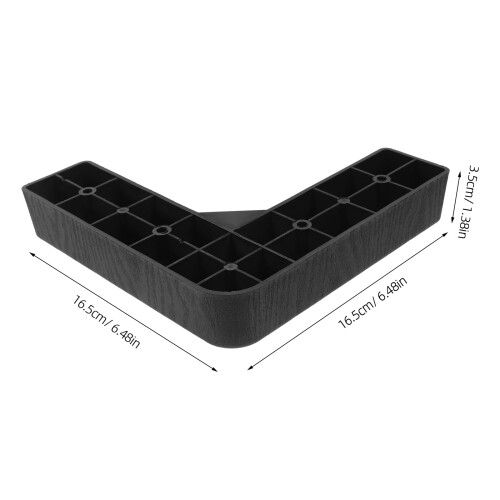 OUNONA 4-pack L-formade plastben för soffa och säng 1