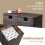 Resenkos Rattan Side Table with Storage Brown 1-Tier 8