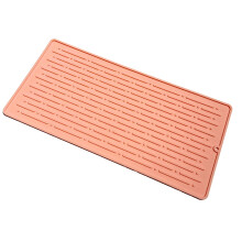 Tapis égouttoir à vaisselle en silicone imperméable pour plan de travail – Résistant à la chaleur, facile à nettoyer, compatible avec les